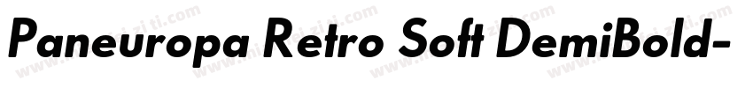 Paneuropa Retro Soft DemiBold字体转换